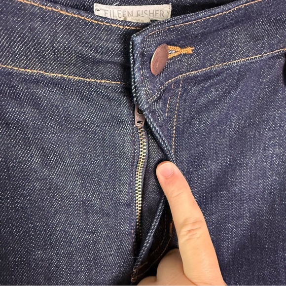 Eileen Fisher Cotton Stretch Denim Straight Jean 18 f19bd Easy Fit Ankle Length - Picture 5 of 14